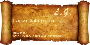 Lassu Gabriella névjegykártya